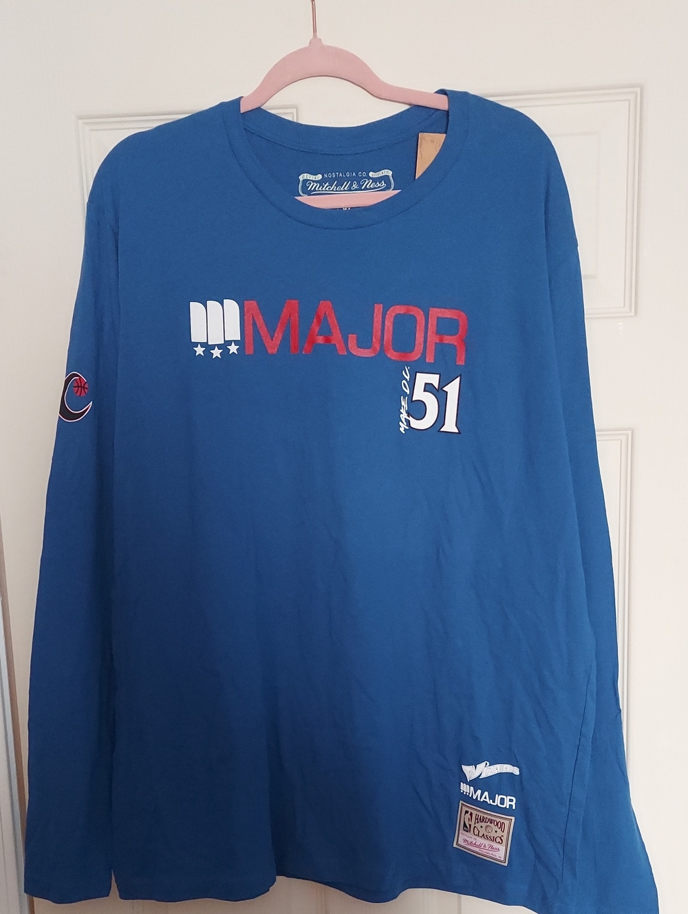 Mitchell & Ness Men’s Major 51 Long-Sleeve T-Shirt - Blue